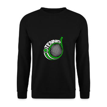 Idée cadeau pour les joueurs de tennis - Sweat-shirt Unisexe - noir - Devant - Alina (178cm) & Michal (187cm)