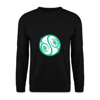 Tennis player fan gift idea - Unisex Sweatshirt - black - Front - Alina (178cm) & Michal (187cm)