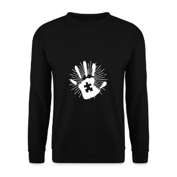 Idée cadeau pour la journée de sensibilisation à l'autisme - Sweat-shirt Unisexe - noir - Devant - Alina (178cm) & Michal (187cm)