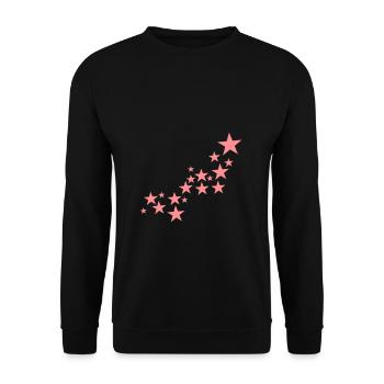 Star Pattern Symbols - Unisex Sweatshirt - black - Front - Alina (178cm) & Michal (187cm)