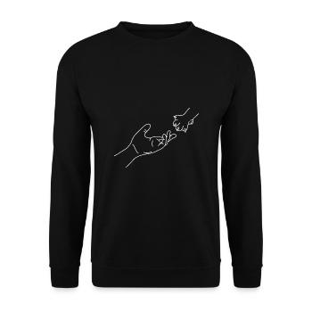 Chat à main - Sweat-shirt Unisexe - noir - Devant - Alina (178cm) & Michal (187cm)