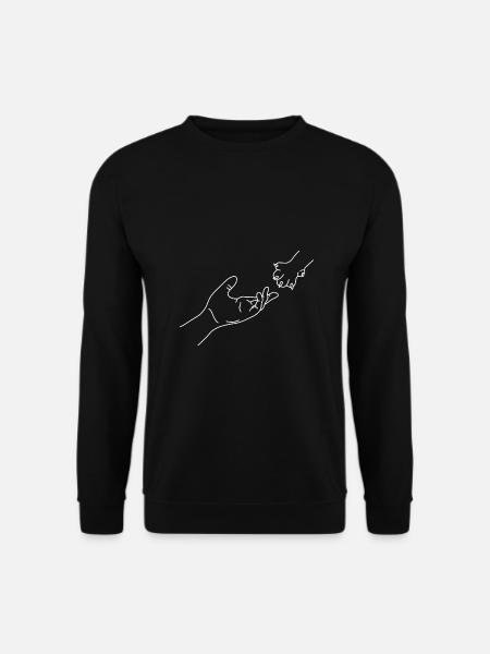 Chat à main - Sweat-shirt Unisexe - noir