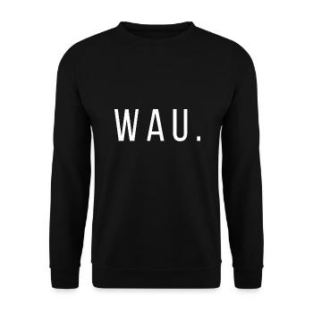Quotes Wau LWBTFRQ - Unisex Pullover - Schwarz - Vorne - Alina (178cm) & Michal (187cm)