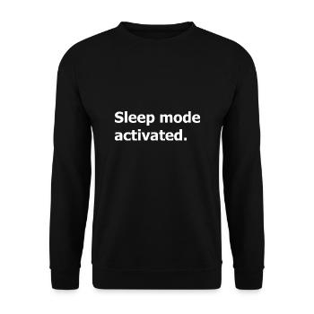 Sleep mode activated. - Unisex Sweatshirt - black - Front - Alina (178cm) & Michal (187cm)