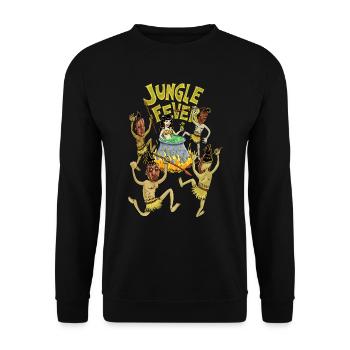 jungle fever - Sweat-shirt Unisexe - noir - Devant - Alina (178cm) & Michal (187cm)
