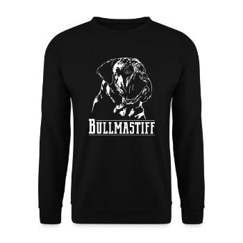 BULLMASTIFF dogs Wilsigns dog portrait - Unisex Sweatshirt - black - Front - Alina (178cm) & Michal (187cm)