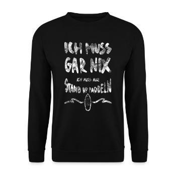 Stand Up Paddling Paddel - Unisex Pullover - Schwarz - Vorne - Alina (178cm) & Michal (187cm)