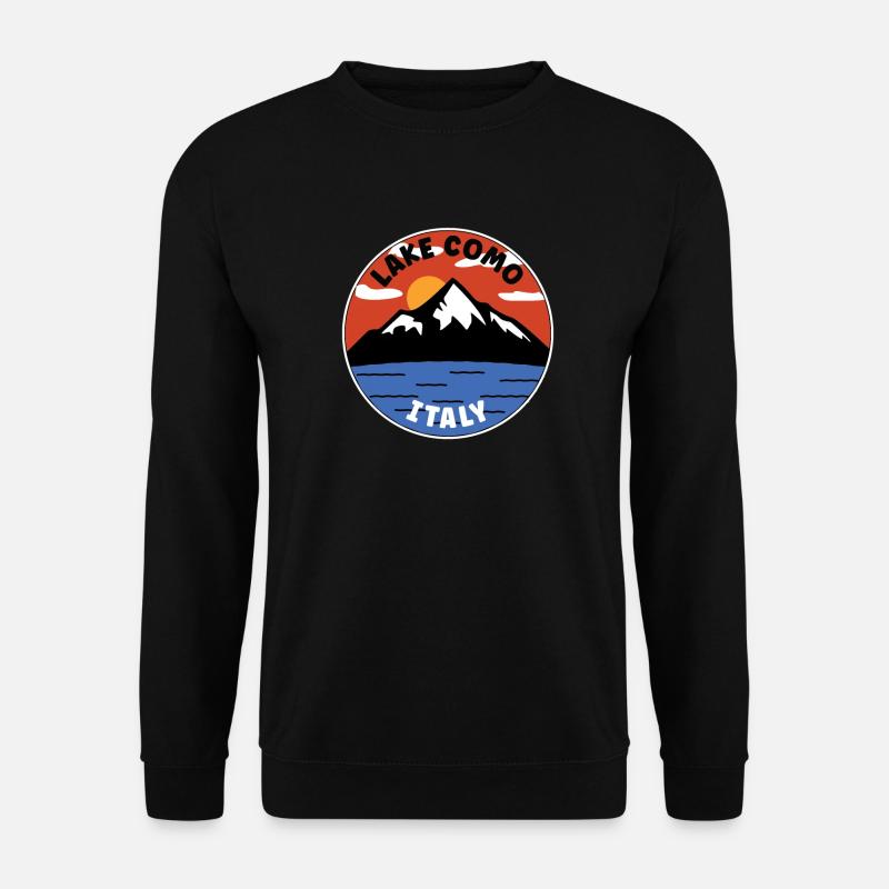 comer See | Italien | See und Berg - Unisex Pullover - Schwarz