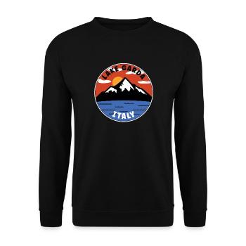 Gardasee - Italien - Unisex Pullover - Schwarz - Vorne - Alina (178cm) & Michal (187cm)