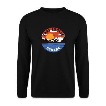 Lake Louise - Canada - Mountain Valley - Unisex Sweatshirt - black - Front - Alina (178cm) & Michal (187cm)