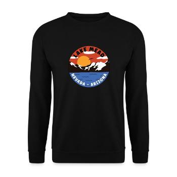 Lake Mead - Nevada - Arizona - Mountain Valley - Unisex Sweatshirt - black - Front - Alina (178cm) & Michal (187cm)
