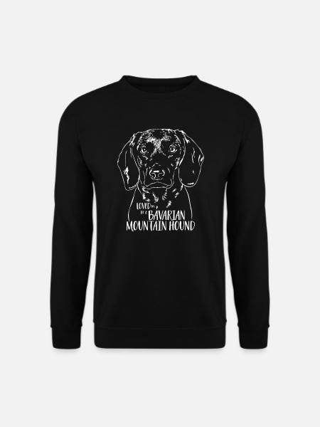 Loved by a BAVARIAN MOUNTAIN HOUND Spruch Wilsigns - Unisex Pullover - Schwarz