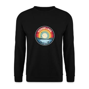 Silver Lake Massachusetts Colorful - Unisex Sweatshirt - black - Front - Alina (178cm) & Michal (187cm)