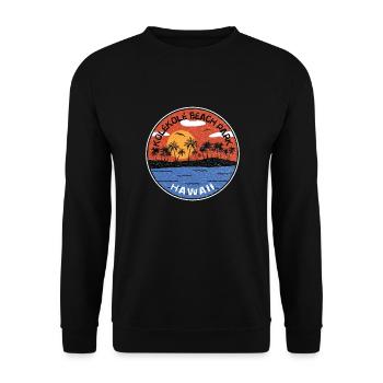 Sonnenuntergang Kolekole Beach Park Hawaii - Unisex Pullover - Schwarz - Vorne - Alina (178cm) & Michal (187cm)