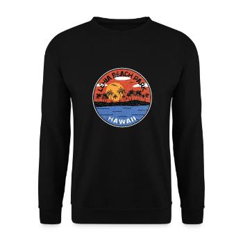 Sonnenuntergang Lehia Beach Park Hawaii - Unisex Pullover - Schwarz - Vorne - Alina (178cm) & Michal (187cm)