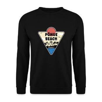 Pōhue Beach Hawaii Küste - Unisex Pullover - Schwarz - Vorne - Alina (178cm) & Michal (187cm)