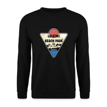 Leleiwi Beach Park Hawaii Küste - Unisex Pullover - Schwarz - Vorne - Alina (178cm) & Michal (187cm)