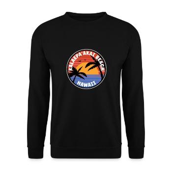 Kalaepa'Akai Beach Hawaii Sunrise - Unisex Sweatshirt - black - Front - Alina (178cm) & Michal (187cm)