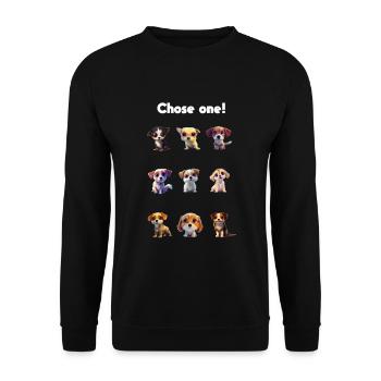 Dog9x9 - Unisex Pullover - Schwarz - Vorne - Alina (178cm) & Michal (187cm)