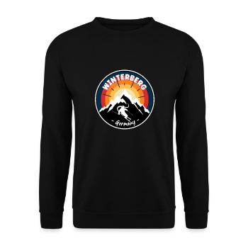 Skiing In Winterberg Germany Vintage - Unisex Sweatshirt - black - Front - Alina (178cm) & Michal (187cm)