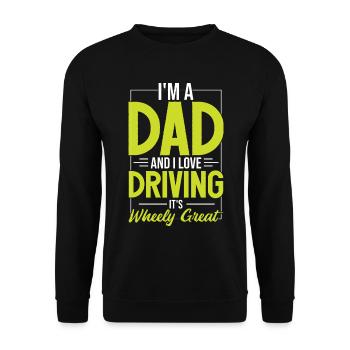 J’adore conduire papa Blague Fête des pères - Sweat-shirt Unisexe - noir - Devant - Alina (178cm) & Michal (187cm)