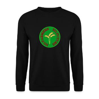 No Farmers, no future. Protest Slogan Peasant Protest - Unisex Sweatshirt - black - Front - Alina (178cm) & Michal (187cm)