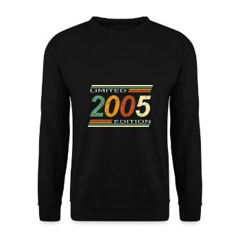 Geburtstag Birthday 2005 Limited Edition - Unisex Pullover - Schwarz - Vorne - Alina (178cm) & Michal (187cm)