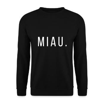 Quotes Miau LWBTFRQ - Unisex Pullover - Schwarz - Vorne - Alina (178cm) & Michal (187cm)