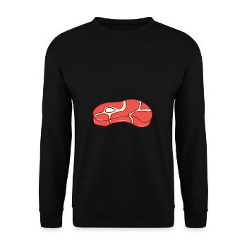 meat - Unisex Sweatshirt - black - Front - Alina (178cm) & Michal (187cm)