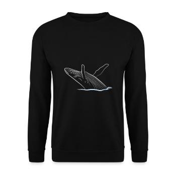 Wal - Unisex Pullover - Schwarz - Vorne - Alina (178cm) & Michal (187cm)