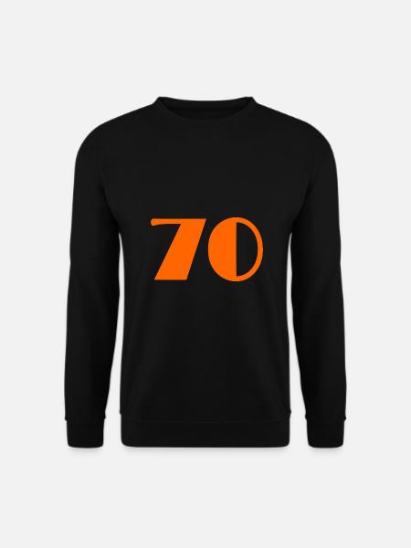 70. 70 ÅR. 70 ÅRS JUBILÆUM. FØDSELSDAG 70 ÅR. - Unisex sweater - sort