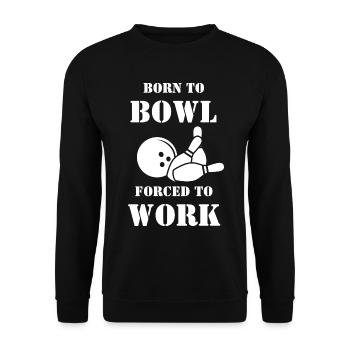 Bowling Bowlingkugel Bowlingbahn Bowlingspieler - Unisex Pullover - Schwarz - Vorne - Alina (178cm) & Michal (187cm)
