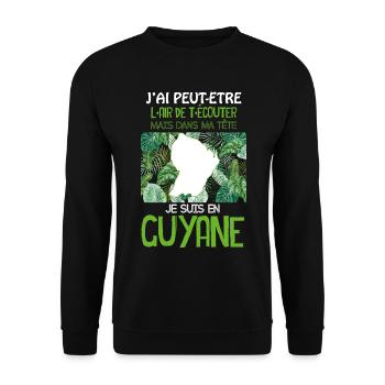 La Guyane Est Dans Ma Tête - Sweat-shirt Unisexe - noir - Devant - Alina (178cm) & Michal (187cm)