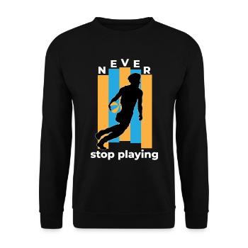 Basketball Basketball Player Basket Throwing Dunken - Unisex Sweatshirt - black - Front - Alina (178cm) & Michal (187cm)
