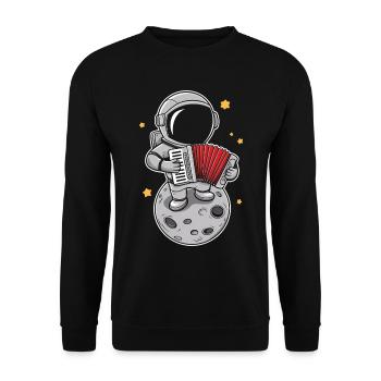 Akkordeon Akkordeonspieler Geschenk - Unisex Pullover - Schwarz - Vorne - Alina (178cm) & Michal (187cm)