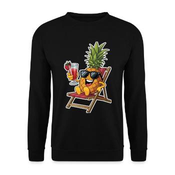Pineapple - Unisex Pullover - Schwarz - Vorne - Alina (178cm) & Michal (187cm)