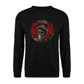 Reaper - Gamer Vintage Design Logo Only - Sweat-shirt Unisexe - noir - Devant - Alina (178cm) & Michal (187cm)