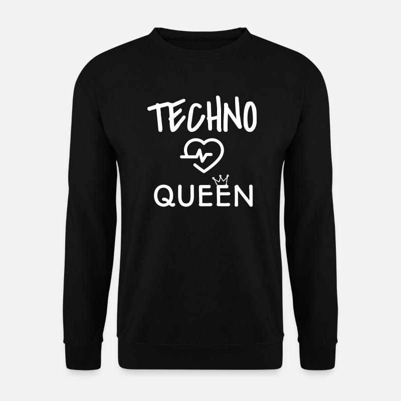 Techno Koenigin Techno Maedchen Lova Techno - Unisex Pullover - Schwarz