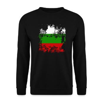 Drapeau Bulgarie vintage - Sweat-shirt Unisexe - noir - Devant - Alina (178cm) & Michal (187cm)