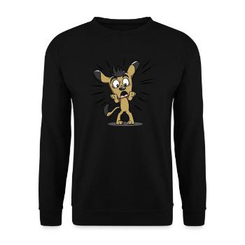 Hundeschreck - Unisex Pullover - Schwarz - Vorne - Alina (178cm) & Michal (187cm)