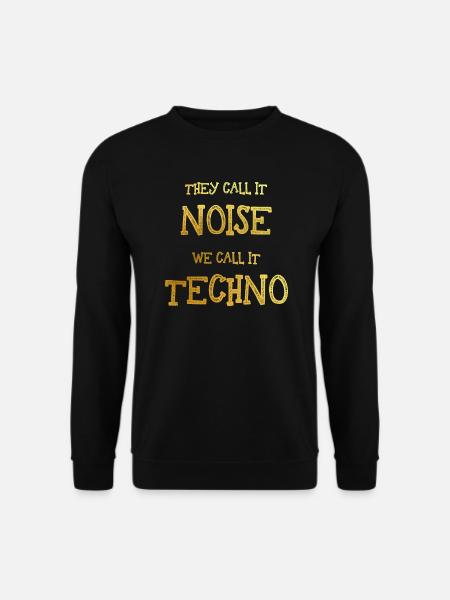 Techno Music Minimal Electro Lustig Geschenk - Unisex Pullover - Schwarz
