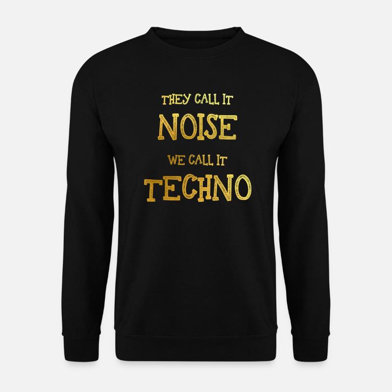 Techno Music Minimal Electro Lustig Geschenk - Unisex Pullover - Schwarz