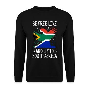 South Africa Flag Africa South African Flag - Unisex Sweatshirt - black - Front - Alina (178cm) & Michal (187cm)