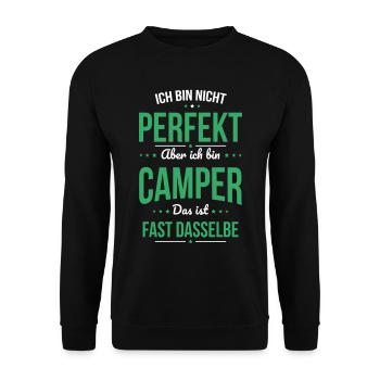 Je ne suis pas parfait, mais je suis un campeur - Sweat-shirt Unisexe - noir - Devant - Alina (178cm) & Michal (187cm)
