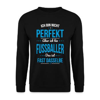 Je ne suis pas parfait, mais je suis footballeur - Sweat-shirt Unisexe - noir - Devant - Alina (178cm) & Michal (187cm)