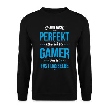 Je ne suis pas parfait, mais je suis un joueur - Sweat-shirt Unisexe - noir - Devant - Alina (178cm) & Michal (187cm)