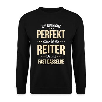 Je ne suis pas parfait, mais je suis un cavalier - Sweat-shirt Unisexe - noir - Devant - Alina (178cm) & Michal (187cm)