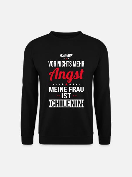 Meine Frau ist Chilenin - Geschenkidee Humor - Unisex Pullover - Schwarz