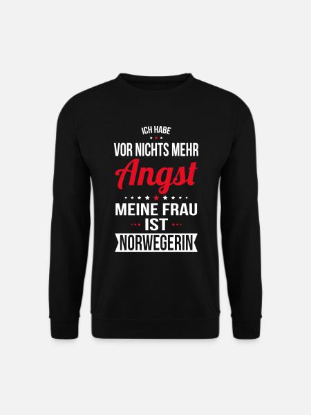 Min kone er norsk - humor gaveide - Genser unisex - svart