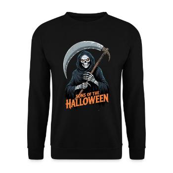 Halloween Grim Reaper - Unisex Sweatshirt - black - Front - Alina (178cm) & Michal (187cm)